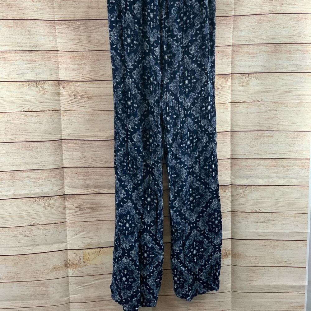 Blue Blush Lounge Pants Blue Paisley - Picture 2 of 5